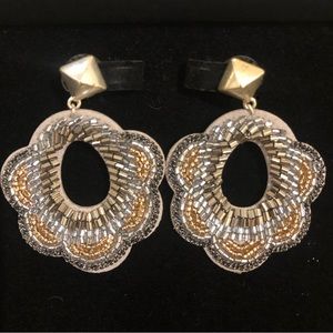 Stella & Dot | Gray Dove Statement Earrings